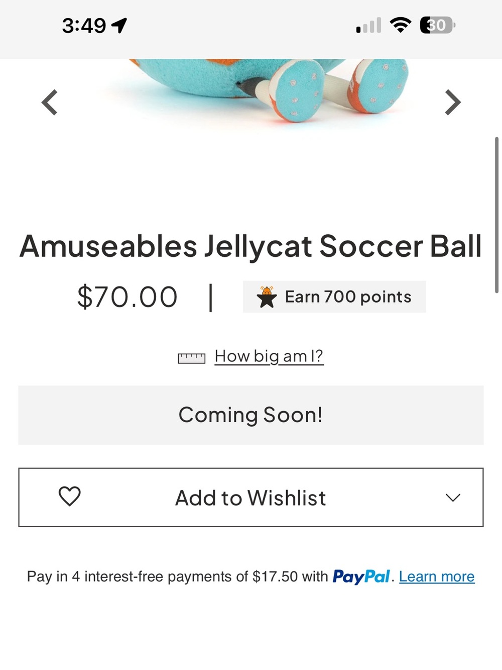 Jellycat Unreleased Amusables Soccer Ball June Summer 2026 Brand New With Tags - Picture 4 of 4